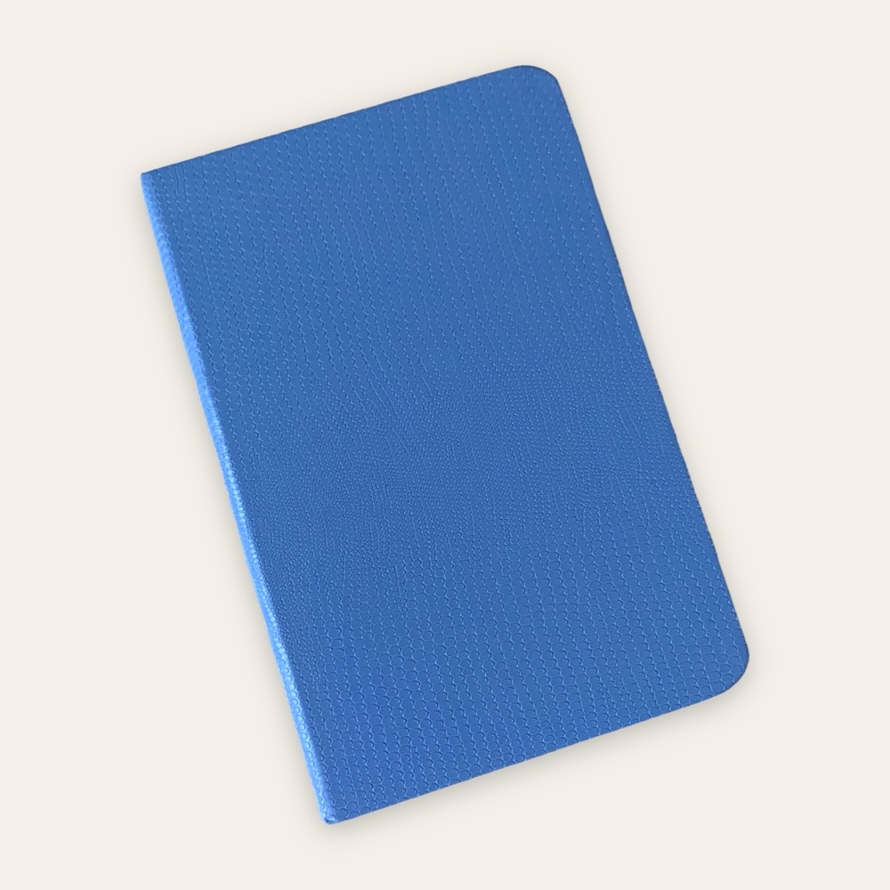 Textured Ruled Pocket Notebook in Coral Blue - Office, Stationery, Organization